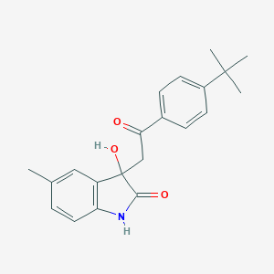 3-[2-(4-tert-butylphenyl)-2-oxoethyl]-3-hydroxy-5-methyl-1,3-dihydro-2H-indol-2-one