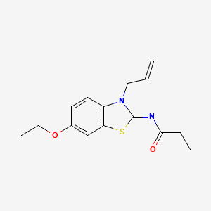 molecular formula C15H18N2O2S B2794103 (Z)-N-(3-allyl-6-ethoxybenzo[d]thiazol-2(3H)-ylidene)propionamide CAS No. 865180-74-1