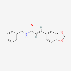 molecular formula C17H15NO3 B2794108 (E)-3-(1,3-苯并二氧杂环-5-基)-N-苄基丙-2-烯酰胺 CAS No. 1160168-43-3