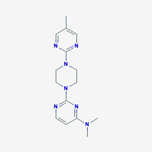 molecular formula C15H21N7 B2794109 N,N-Dimethyl-2-[4-(5-methylpyrimidin-2-yl)piperazin-1-yl]pyrimidin-4-amine CAS No. 2415517-86-9