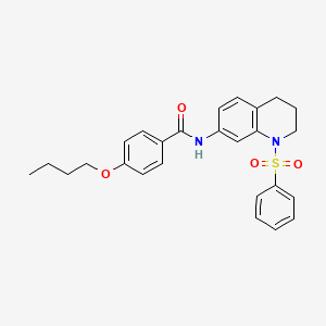 4-butoxy-N-(1-(phenylsulfonyl)-1,2,3,4-tetrahydroquinolin-7-yl)benzamide