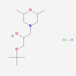 molecular formula C13H28ClNO3 B2794117 1-(Tert-butoxy)-3-(2,6-dimethylmorpholino)propan-2-ol hydrochloride CAS No. 1212156-99-4