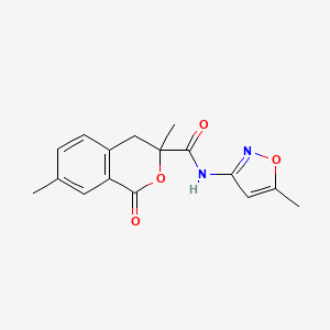 molecular formula C16H16N2O4 B2794119 3,7-dimethyl-N-(5-methyl-1,2-oxazol-3-yl)-1-oxo-3,4-dihydro-1H-isochromene-3-carboxamide CAS No. 951901-87-4