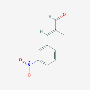 molecular formula C10H9NO3 B2794129 2-Methyl-3-(3-nitrophenyl)prop-2-enal CAS No. 222958-31-8; 37524-17-7