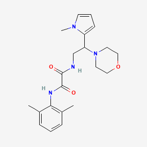 molecular formula C21H28N4O3 B2794149 N1-(2,6-dimethylphenyl)-N2-(2-(1-methyl-1H-pyrrol-2-yl)-2-morpholinoethyl)oxalamide CAS No. 1049478-22-9