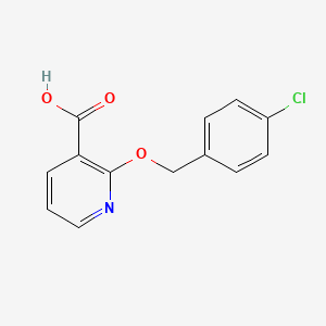 molecular formula C13H10ClNO3 B2794150 2-[(4-Chlorophenyl)methoxy]pyridine-3-carboxylic acid CAS No. 1469351-94-7