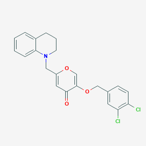 5-[(3,4-dichlorophenyl)methoxy]-2-(3,4-dihydro-2H-quinolin-1-ylmethyl)pyran-4-one