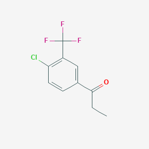 molecular formula C10H8ClF3O B2794165 1-(4-氯-3-(三氟甲基)苯基)丙酮 CAS No. 1261861-70-4