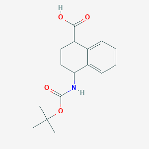 molecular formula C16H21NO4 B2794173 4-((Tert-butoxycarbonyl)amino)-1,2,3,4-tetrahydronaphthalene-1-carboxylic+ CAS No. 1824346-58-8