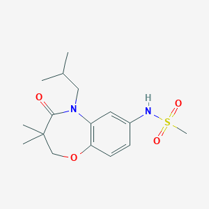 molecular formula C16H24N2O4S B2794175 N-(5-isobutyl-3,3-dimethyl-4-oxo-2,3,4,5-tetrahydrobenzo[b][1,4]oxazepin-7-yl)methanesulfonamide CAS No. 922057-30-5