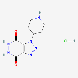 1-(piperidin-4-yl)-1H,4H,5H,6H,7H-[1,2,3]triazolo[4,5-d]pyridazine-4,7-dione hydrochloride