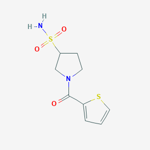 molecular formula C9H12N2O3S2 B2794182 1-(Thiophene-2-carbonyl)pyrrolidine-3-sulfonamide CAS No. 2130280-54-3