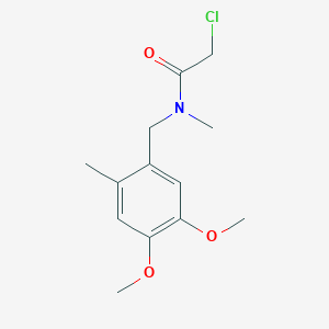 molecular formula C13H18ClNO3 B2794191 2-Chloro-N-(4,5-dimethoxy-2-methylbenzyl)-N-methyl-acetamide CAS No. 923247-79-4