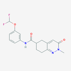 molecular formula C17H17F2N3O3 B2794193 N-(3-(difluoromethoxy)phenyl)-2-methyl-3-oxo-2,3,5,6,7,8-hexahydrocinnoline-6-carboxamide CAS No. 1903559-11-4