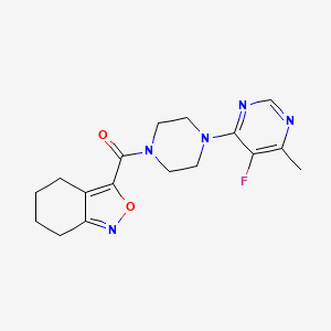 molecular formula C17H20FN5O2 B2794194 [4-(5-Fluoro-6-methylpyrimidin-4-yl)piperazin-1-yl]-(4,5,6,7-tetrahydro-2,1-benzoxazol-3-yl)methanone CAS No. 2380173-08-8