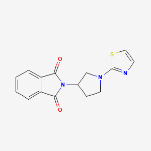 molecular formula C15H13N3O2S B2794196 2-(1-(Thiazol-2-yl)pyrrolidin-3-yl)isoindoline-1,3-dione CAS No. 1798679-07-8