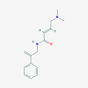 molecular formula C15H20N2O B2794206 (E)-4-(Dimethylamino)-N-(2-phenylprop-2-enyl)but-2-enamide CAS No. 2411335-52-7