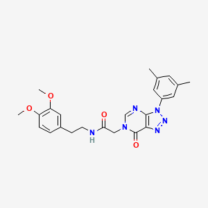 molecular formula C24H26N6O4 B2794209 N-(3,4-dimethoxyphenethyl)-2-(3-(3,5-dimethylphenyl)-7-oxo-3H-[1,2,3]triazolo[4,5-d]pyrimidin-6(7H)-yl)acetamide CAS No. 893923-14-3