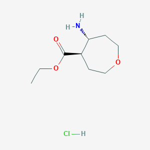 B2794213 Ethyl (4R,5R)-5-aminooxepane-4-carboxylate;hydrochloride CAS No. 2375249-48-0