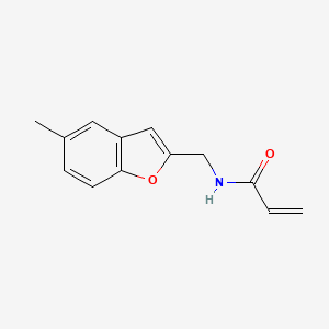 molecular formula C13H13NO2 B2794238 N-[(5-Methyl-1-benzofuran-2-yl)methyl]prop-2-enamide CAS No. 2194089-82-0