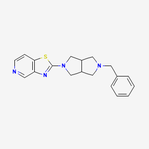 molecular formula C19H20N4S B2794240 2-(2-Benzyl-1,3,3a,4,6,6a-hexahydropyrrolo[3,4-c]pyrrol-5-yl)-[1,3]thiazolo[4,5-c]pyridine CAS No. 2380087-07-8