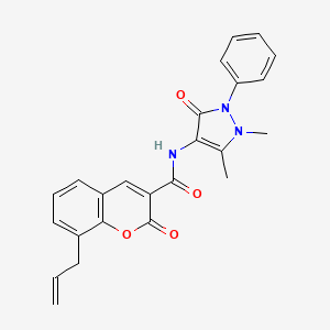molecular formula C24H21N3O4 B2794262 8-allyl-N-(1,5-dimethyl-3-oxo-2-phenyl-2,3-dihydro-1H-pyrazol-4-yl)-2-oxo-2H-chromene-3-carboxamide CAS No. 313225-17-1
