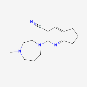 2-(4-methyl-1,4-diazepan-1-yl)-6,7-dihydro-5H-cyclopenta[b]pyridine-3-carbonitrile