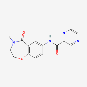 N-(4-methyl-5-oxo-2,3,4,5-tetrahydrobenzo[f][1,4]oxazepin-7-yl)pyrazine-2-carboxamide
