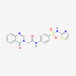 molecular formula C19H15N5O4S2 B279427 2-(4-oxoquinazolin-3(4H)-yl)-N-[4-(1,3-thiazol-2-ylsulfamoyl)phenyl]acetamide 