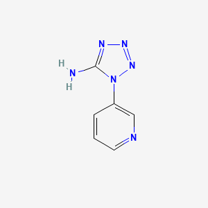 molecular formula C6H6N6 B2794272 1-Pyridin-3-yltetrazol-5-amine CAS No. 39889-79-7