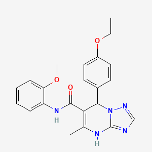 molecular formula C22H23N5O3 B2794274 7-(4-ethoxyphenyl)-N-(2-methoxyphenyl)-5-methyl-4,7-dihydro-[1,2,4]triazolo[1,5-a]pyrimidine-6-carboxamide CAS No. 540502-85-0