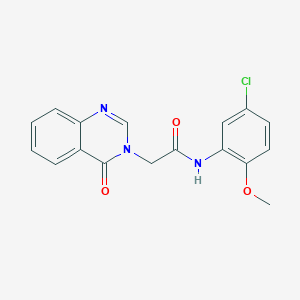 molecular formula C17H14ClN3O3 B279428 N-(5-Chloro-2-methoxy-phenyl)-2-(4-oxo-4H-quinazolin-3-yl)-acetamide 