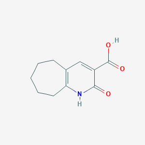 molecular formula C11H13NO3 B2794280 2-Oxo-2,5,6,7,8,9-hexahydro-1H-cyclohepta[b]pyridine-3-carboxylic acid CAS No. 112072-32-9