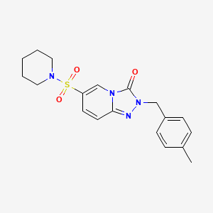 molecular formula C19H22N4O3S B2794282 2-(4-methylbenzyl)-6-(piperidin-1-ylsulfonyl)[1,2,4]triazolo[4,3-a]pyridin-3(2H)-one CAS No. 1251698-58-4
