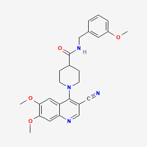 molecular formula C26H28N4O4 B2794291 N,N-dimethyl-2-{[3-(phenylthio)pyrazin-2-yl]thio}acetamide CAS No. 1226437-20-2