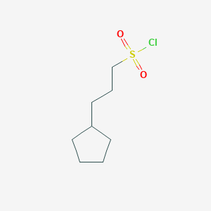 molecular formula C8H15ClO2S B2794293 3-Cyclopentylpropane-1-sulfonyl chloride CAS No. 1502152-14-8