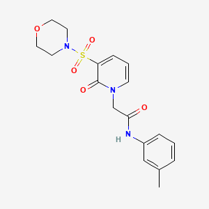 molecular formula C18H21N3O5S B2794295 2-(3-(morpholinosulfonyl)-2-oxopyridin-1(2H)-yl)-N-(m-tolyl)acetamide CAS No. 1251670-99-1