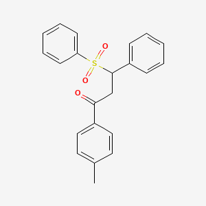 molecular formula C22H20O3S B2794303 1-(4-Methylphenyl)-3-phenyl-3-(phenylsulfonyl)propan-1-one CAS No. 315242-19-4
