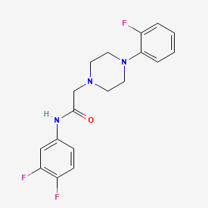 molecular formula C18H18F3N3O B2794316 N-(3,4-difluorophenyl)-2-[4-(2-fluorophenyl)piperazin-1-yl]acetamide CAS No. 303091-72-7