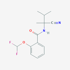 molecular formula C14H16F2N2O2 B2794317 N-(1-cyano-1,2-dimethylpropyl)-2-(difluoromethoxy)benzamide CAS No. 1090801-63-0