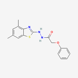 molecular formula C17H17N3O2S B2794320 N'-(4,6-dimethyl-1,3-benzothiazol-2-yl)-2-phenoxyacetohydrazide CAS No. 851987-45-6