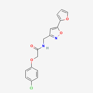 2-(4-chlorophenoxy)-N-((5-(furan-2-yl)isoxazol-3-yl)methyl)acetamide