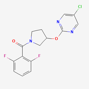 (3-((5-Chloropyrimidin-2-yl)oxy)pyrrolidin-1-yl)(2,6-difluorophenyl)methanone