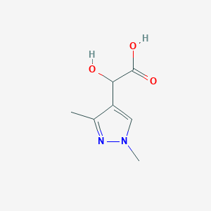 B2794351 2-(1,3-Dimethylpyrazol-4-yl)-2-hydroxyacetic acid CAS No. 1548775-54-7