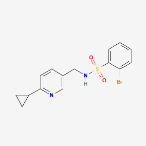 2-bromo-N-[(6-cyclopropylpyridin-3-yl)methyl]benzene-1-sulfonamide