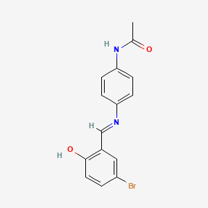 N-(4-{[(E)-(5-bromo-2-hydroxyphenyl)methylidene]amino}phenyl)acetamide