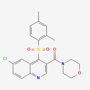 (6-Chloro-4-((2,4-dimethylphenyl)sulfonyl)quinolin-3-yl)(morpholino)methanone