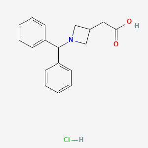 2-(1-Benzhydrylazetidin-3-yl)acetic acid;hydrochloride