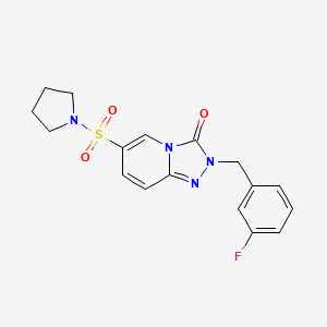 2-(3-fluorobenzyl)-6-(pyrrolidin-1-ylsulfonyl)[1,2,4]triazolo[4,3-a]pyridin-3(2H)-one