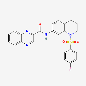 N-(1-((4-fluorophenyl)sulfonyl)-1,2,3,4-tetrahydroquinolin-7-yl)quinoxaline-2-carboxamide